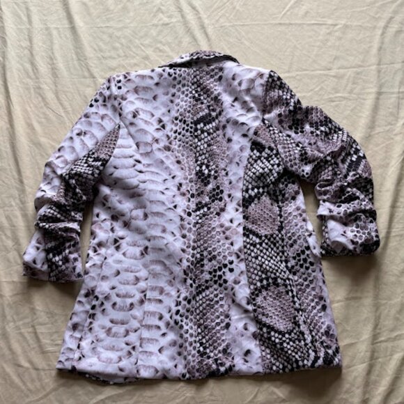 Venti 6 | Kyle Scale Print Blazer | Snakeskin Neutral Tones | Size L | NWT - Picture 2 of 4